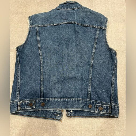 [42/L]Levi’s Blue Denim Vest - Picture 4 of 6